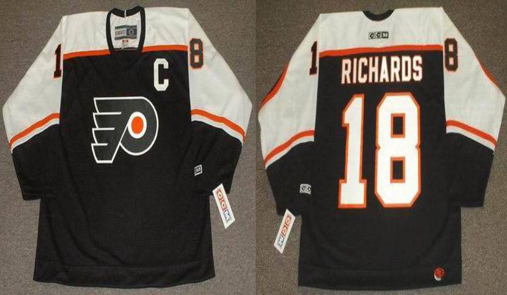 2019 Men Philadelphia Flyers 18 Richards Black CCM NHL jerseys